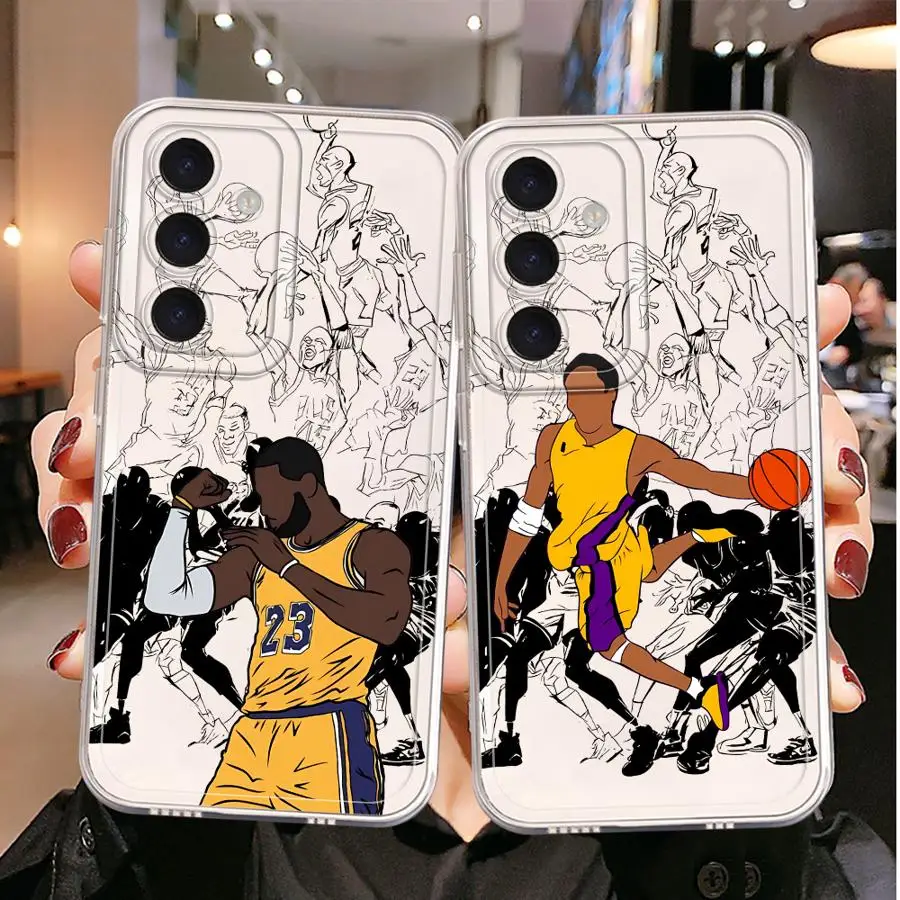 كرة السلة ستار قضية الهاتف لسامسونج غالاكسي A50 A51 A55 A72 A05 A54 A50 A03 A56 A52 A71 A04 A31 A02 A73 A06 A53 غطاء ناعم