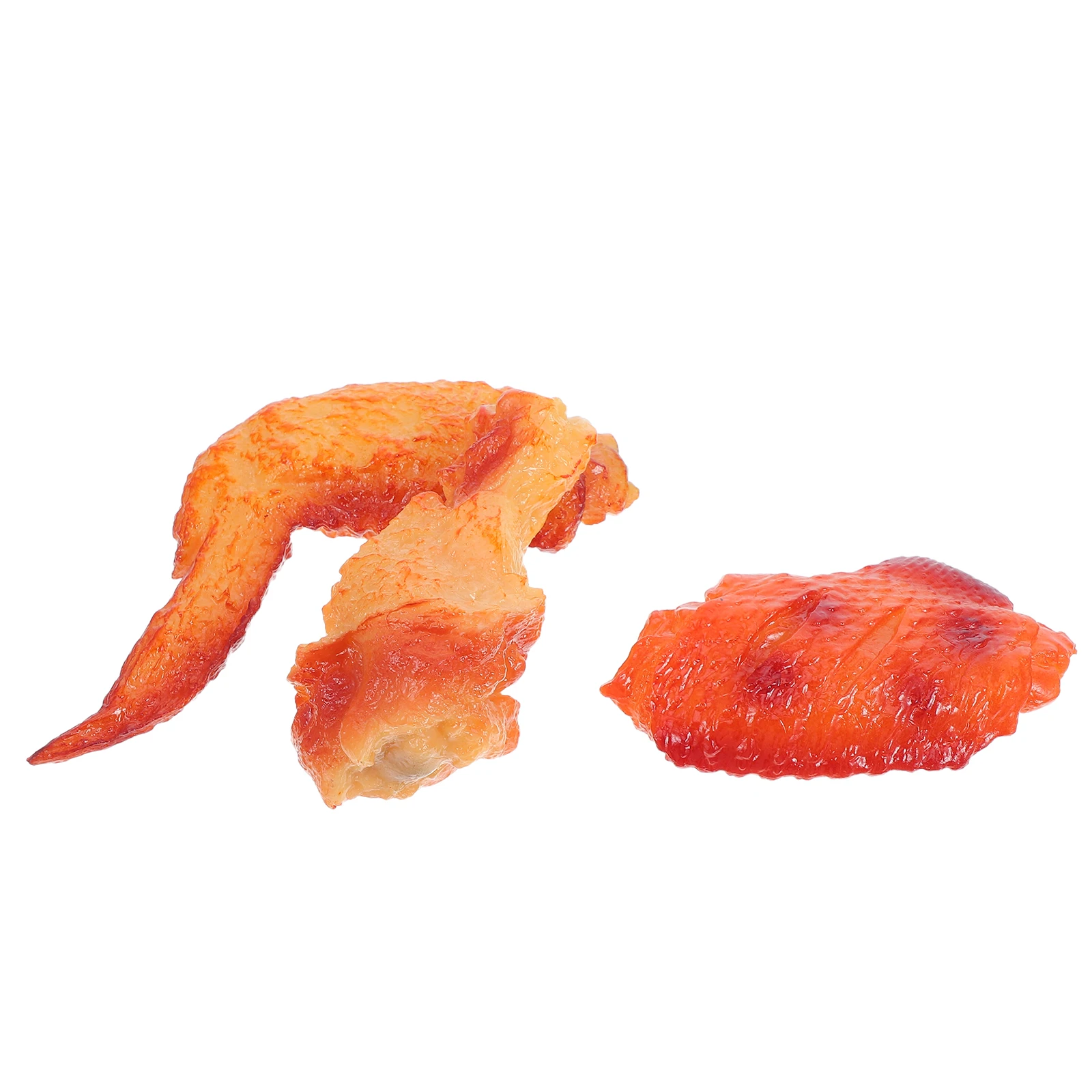 3 Pcs Simulated Chicken Leg Model Wings Roast Ornament Pvc Fake Fried Claw Prop