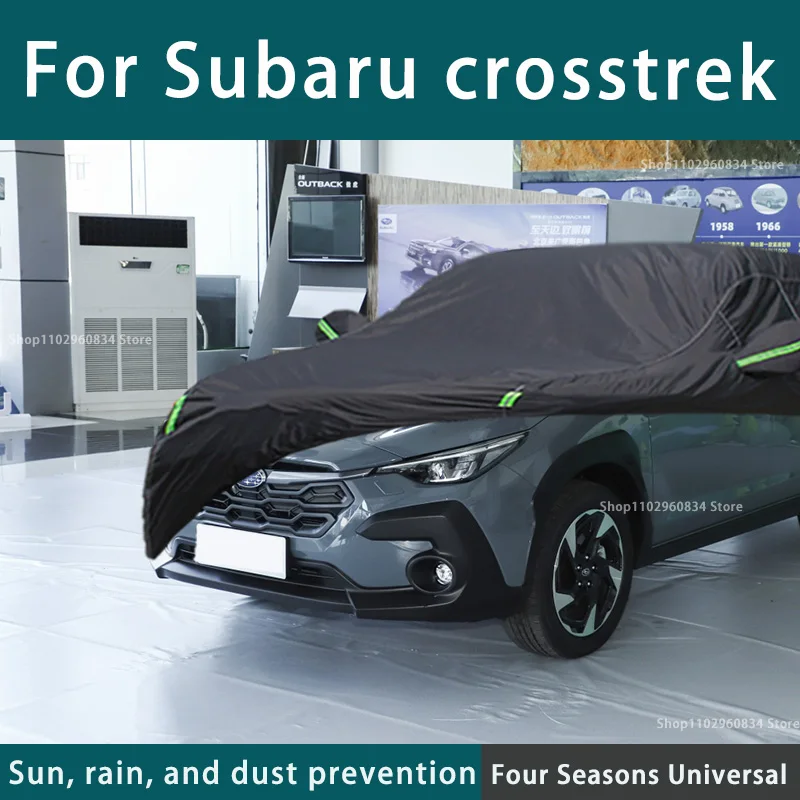 

For Subaru Crosstrek 210T Full Car Covers Outdoor Uv Sun Protection Dust Rain Snow Protective Car Cover Auto Black Cover