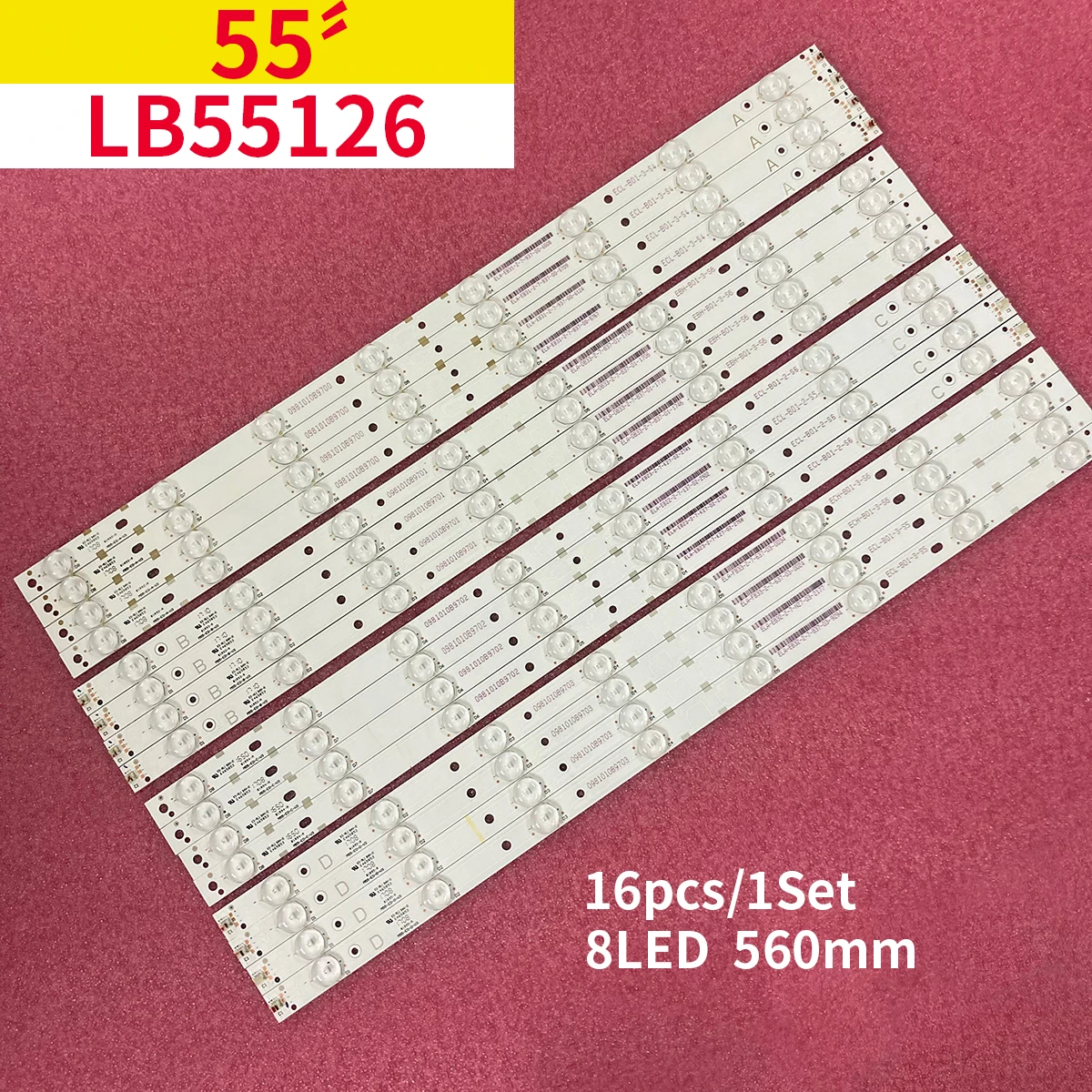 1set LED Backlight strip for M55-E0 M55-E0-A-V3 M55-E0-B-V3 M55-E0-C-V3 M55-E0-D-V3 V4 LB55126 V0_00 V1_01 V2_01 V3_01