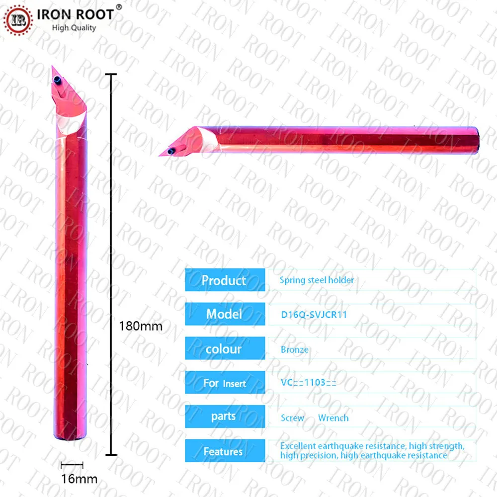 Tool Holder 1P D10K-SVJCR11,D16Q-SVJCR11,D20R-SVJCR11 CNC Lathe Turning Tool Internal Spring Steel Boring Bar For VBMT110304