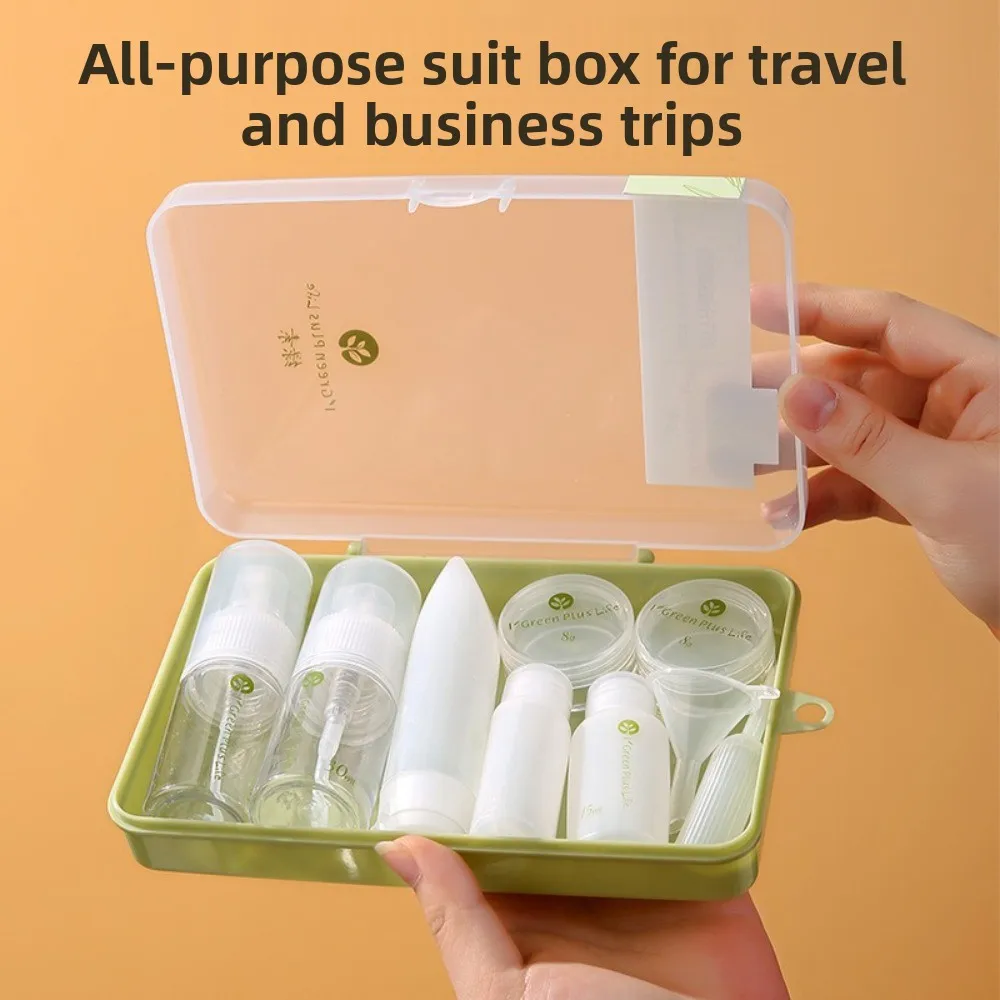 10PCS Dispenser Cosmetico Da Viaggio Bottiglie Set Spremere Tubo Lozione Shampoo Bottiglie Spray Riutilizzabili Barattolo di Crema Contenitori Cosmetici