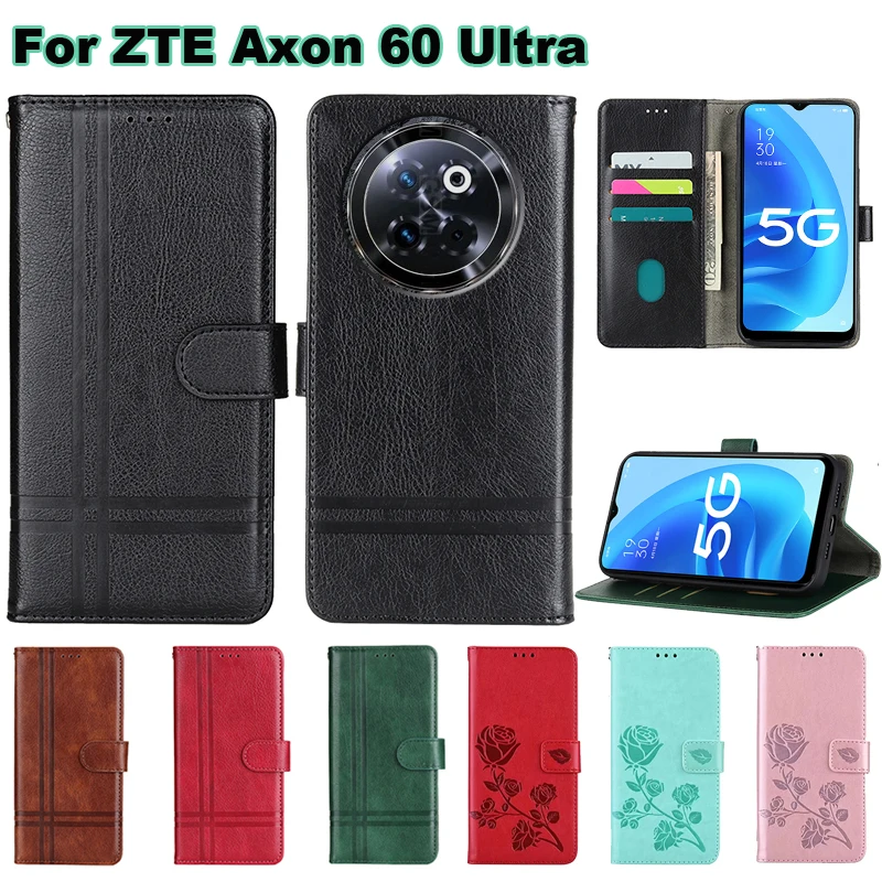 

Book Leather Case For Fundas ZTE Axon 60 Ultra чехол Phone Capa Wallet Cover for Capinha De Celular ZTE Axon 60 Ultra Etui 6.78"