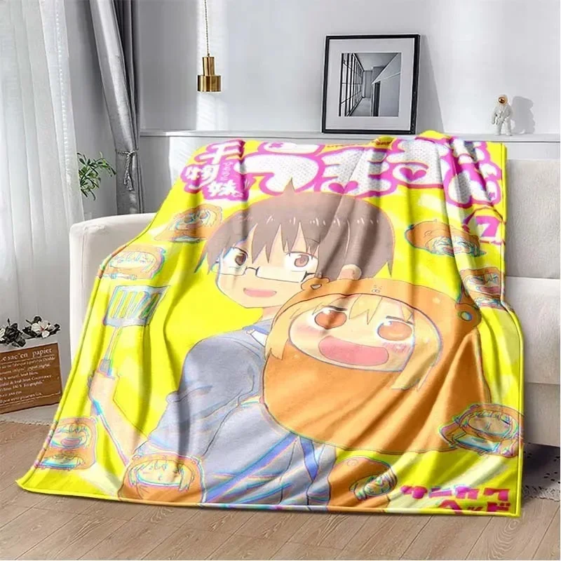 2026 H-Himouto! Umaru-chan Flannel Soft Warm Blanket Retro Blanket Bed Bedroom Living Room Sofa Travel Picnic Blanket Birthday G