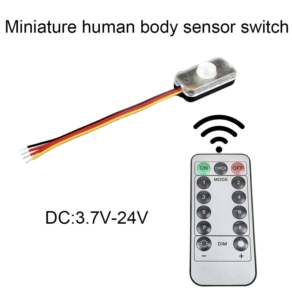 

5V 12V PIR Motion Sensor Switch, 30s Delay Infrared Automatic Light Control Detector for LED Strip Lights