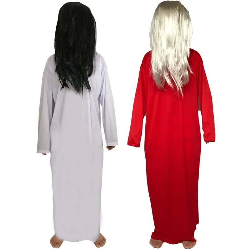 Sadako Costume Halloween Costume Cosplay Sadako Costume Ghost Festival Costume Red White Love Live Cosplay