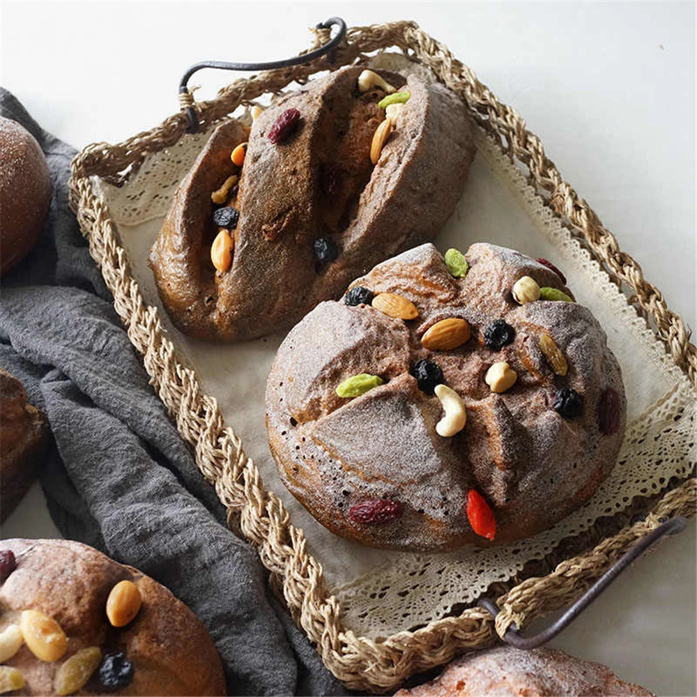 

artificial simulation bread fake food hotel dining room hal restaurant desktop table cabinet decoration Nuts bread Model props
