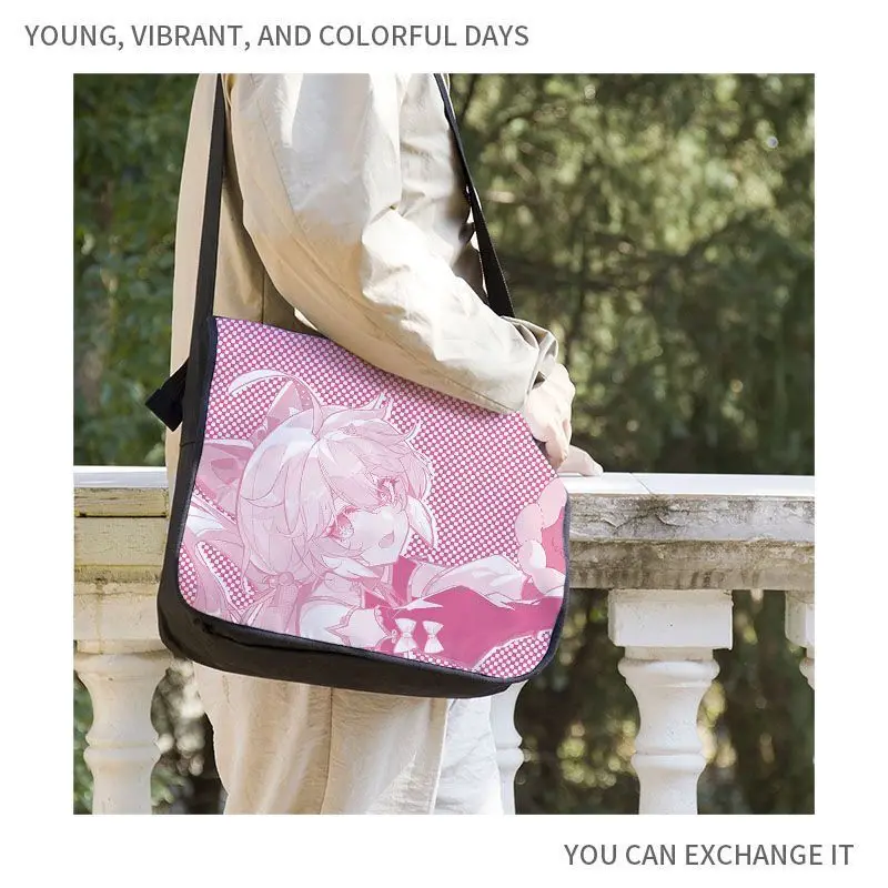 2D Ming Chao Encore Casual Crossbody Men, Large Capacity Sports Student Shoulder Bag, Workwear Sling Bag For Women Anime