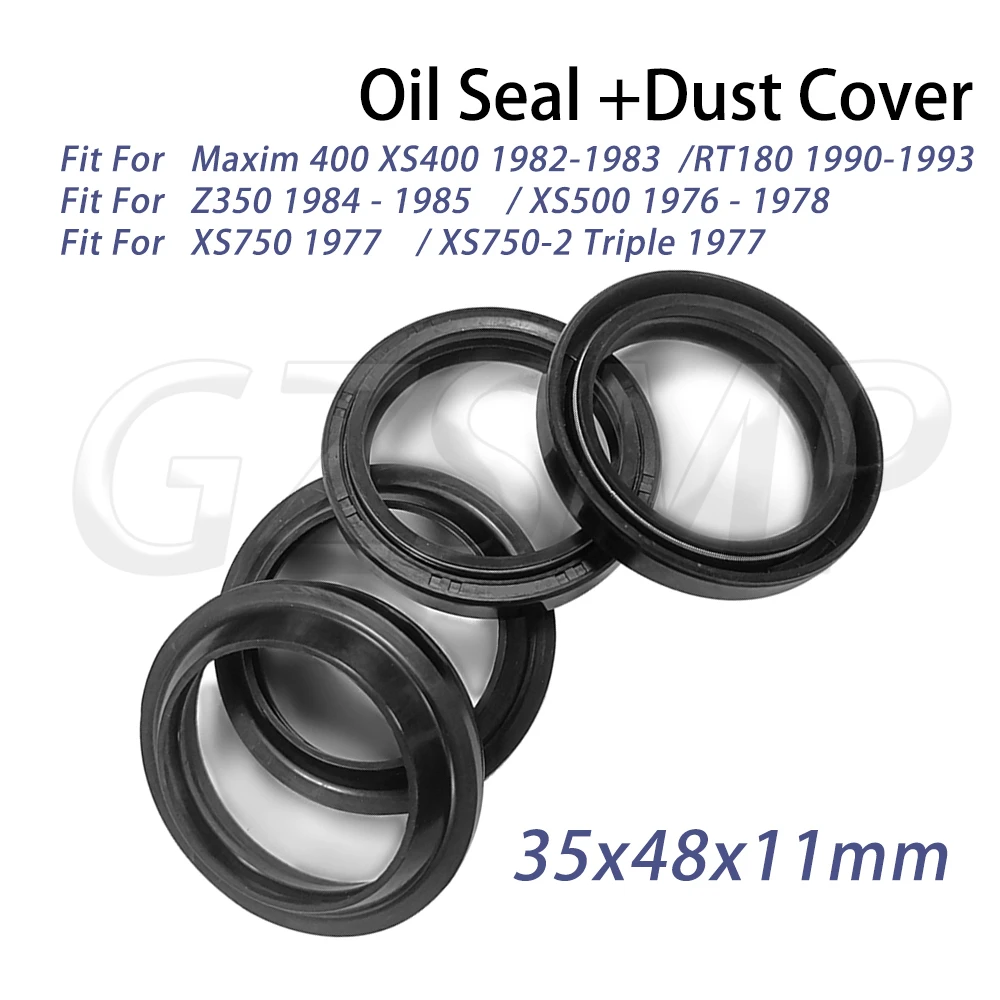 

Motorcycle Front Fork Oil Seal 35x48x11 Dust Cover Fit for Yamaha Maxim 400 XS400 RT180 RZ350 XS 500 750 750-2