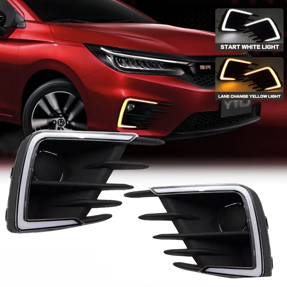 

Front DRL Daytime Running Lights LED Lights for Honda City GM2 RS 2020 2021 2022