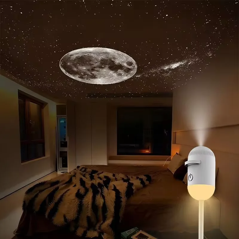 New Mini Galaxy Star Projector Two In One Large Range Projection Romantic Atmosphere Multiple Scenes Adjustable Atmosphere Light