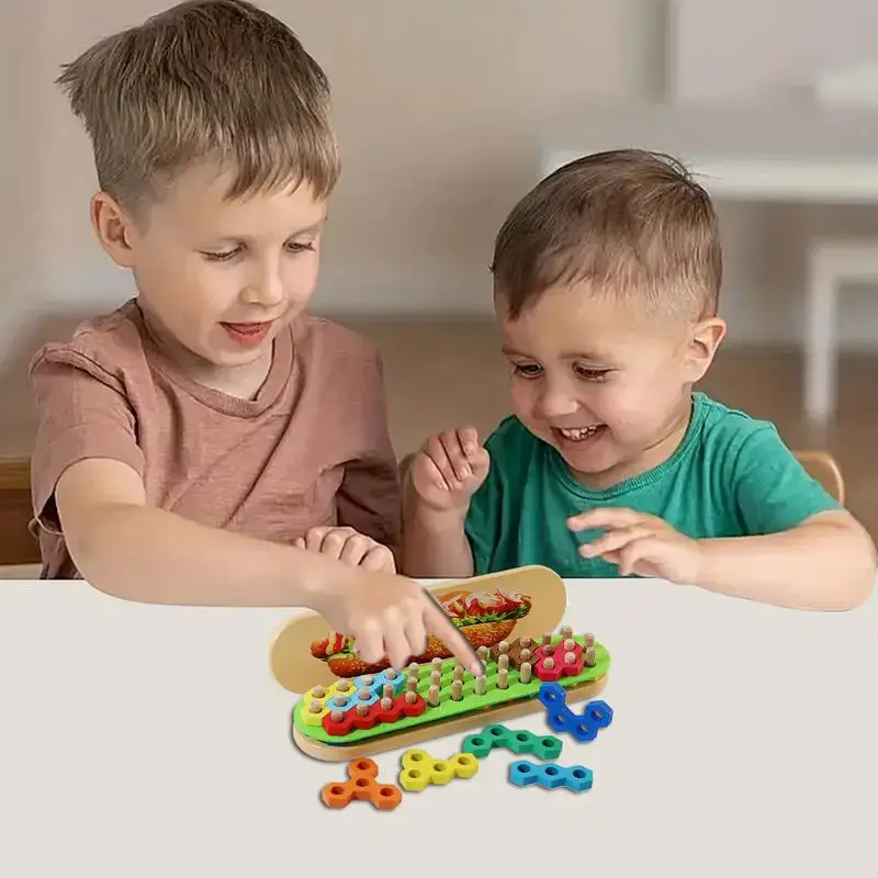 Sorting And Matching Toys Shape Matching Game Puzzle Wooden Shape Sorter Stack And Sort Board Matching Puzzle For Preschool