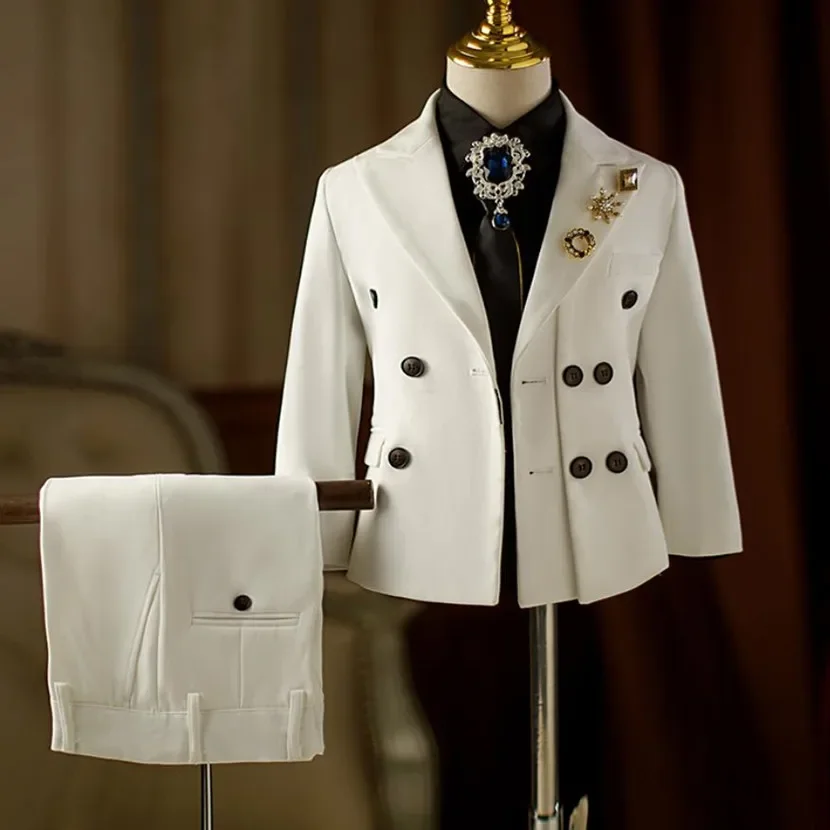 

New Children's Host Performance Dress Suit Boys Blazer Pants Shirts Sets Kids Birthday Wedding Formal Party Costume A2615