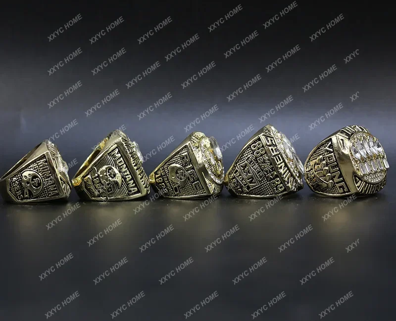 Imagem -04 - Nfl San Diego 49ers Championship Ring Grupo 1981 1984 1988 1989 1994 5-year Set