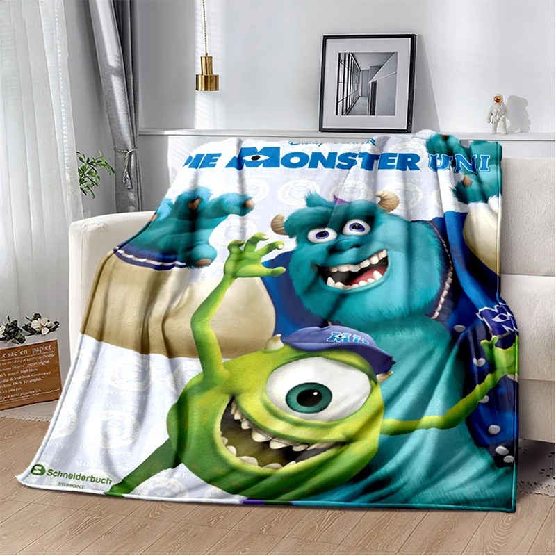 2025 New Monsters,Inc Mike James P Cartoon Disney Gift Soft Flannel Blanket,Throw Blanket for Beds Sofa Home Bedroom Kids Cover
