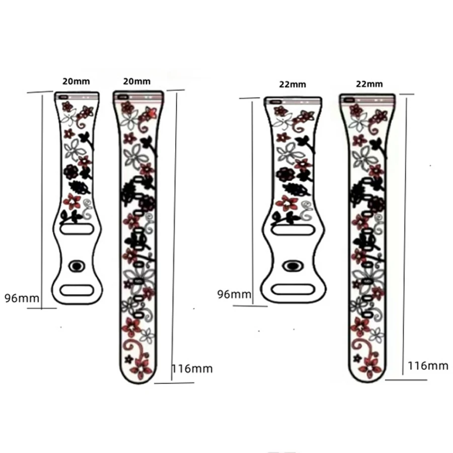 Soft Silicone Watch Band Quick Release Rubber Watch Strap 18mm 20mm 22mm Universal Watch Strap Watch Replacement Watchband