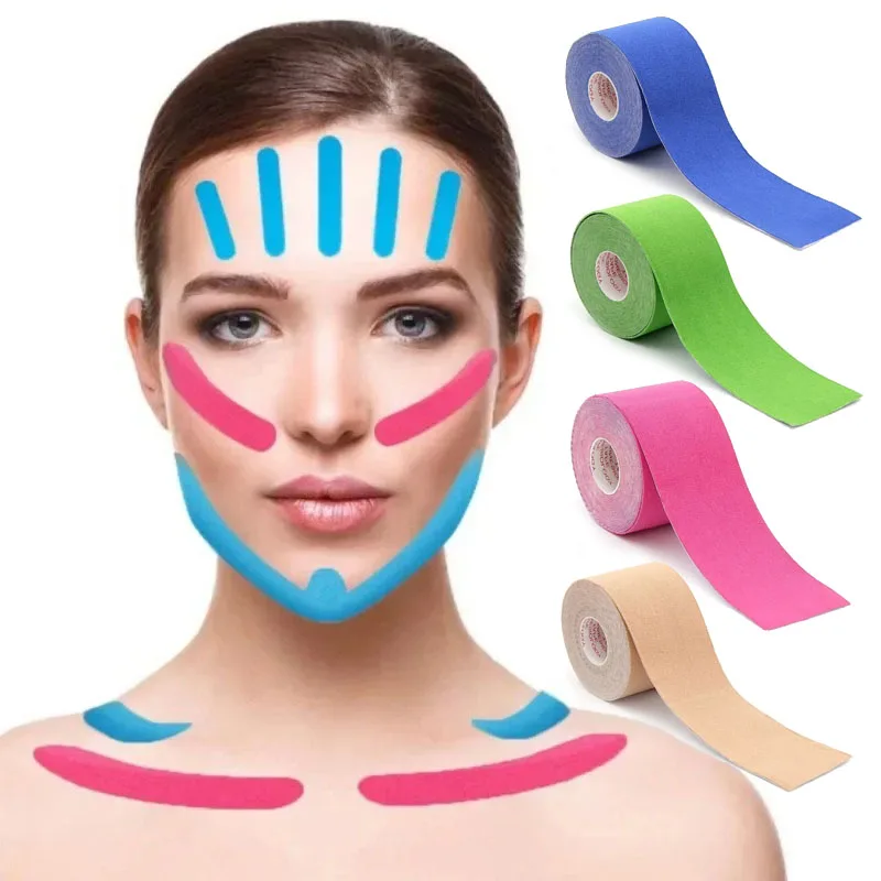 Kinesiology Tape for Face V Line Neck Eyes Lifting Tape Wrinkle Remover Sticker Facial Skin Care Tool Bandagem Elastica 2.5CM*5M