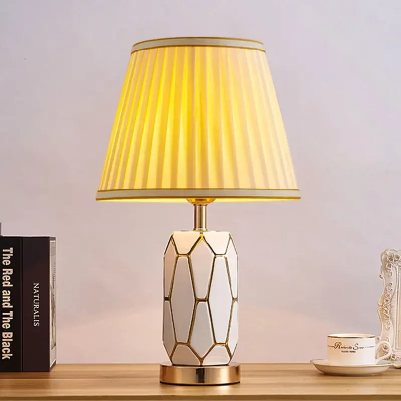 ALBERT Contemporary Ceramics Table Lamp LED Creative Fashion Dimming Desk Light for Home Living Room Bedroom Bedside