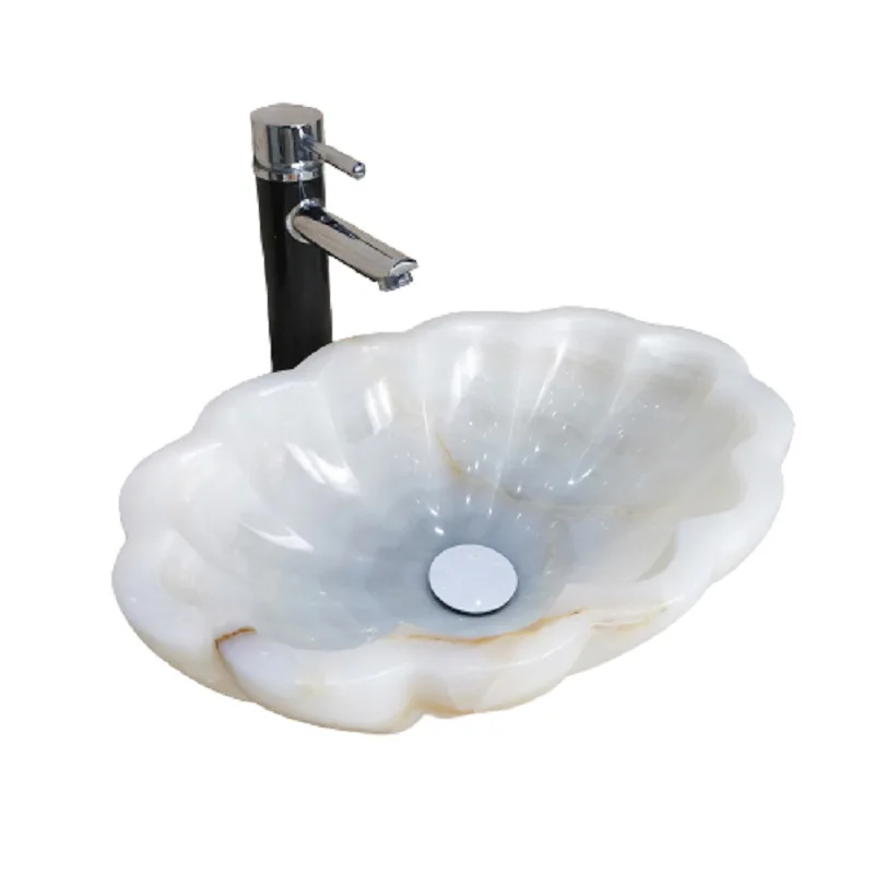

Pink purple jade flower basin bathroom wash basin creative art combination basin