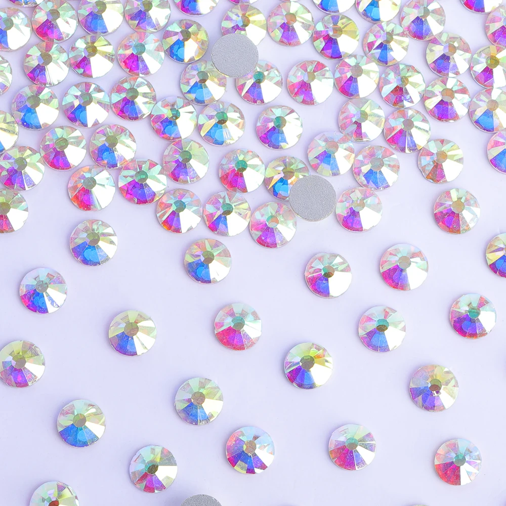 SS3-SS30 Non Hotfix Glass Rhinestone Flatback Crystals Stones Glitter Diamond Gems Nail Art DIY Accessories for Nail Clothing