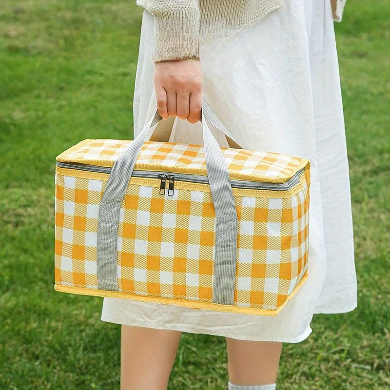 

Сумка для хранения на открытом воздухе, корзина для пикника, необходимые принадлежности для пикника, термосумка для сохранения свежести продуктов