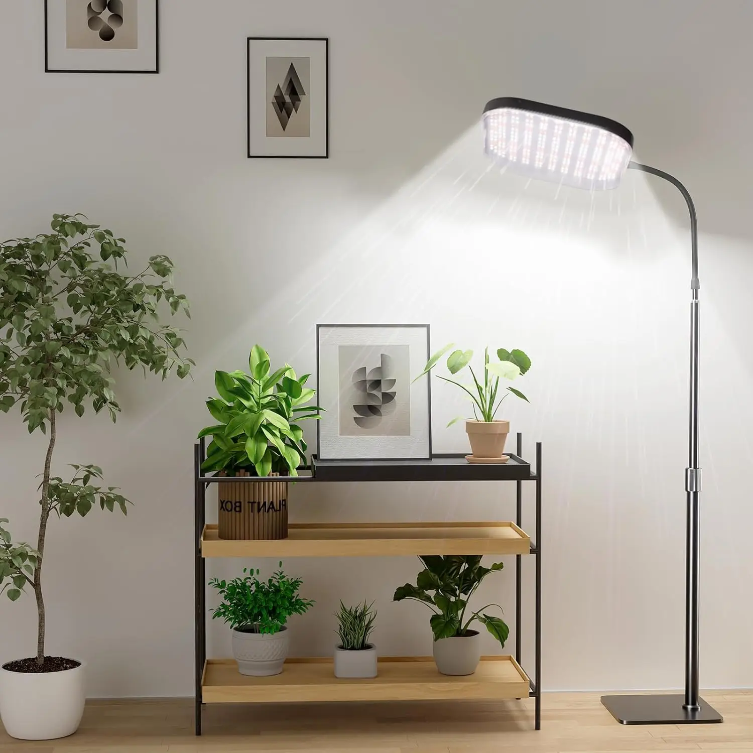 

336 Leds Floor Plant Growing Lamp Grow Lights for Indoor Plants with Stand Full Spectrum 4/8/12H Auto Timer Height Adjustable