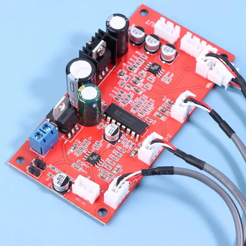 AC 6V-15V DC 7-24 PT2399 Reverb Karaoke Board Digital Microphone Board Module Kit With Op-Amplifier Audio OP AMP Board