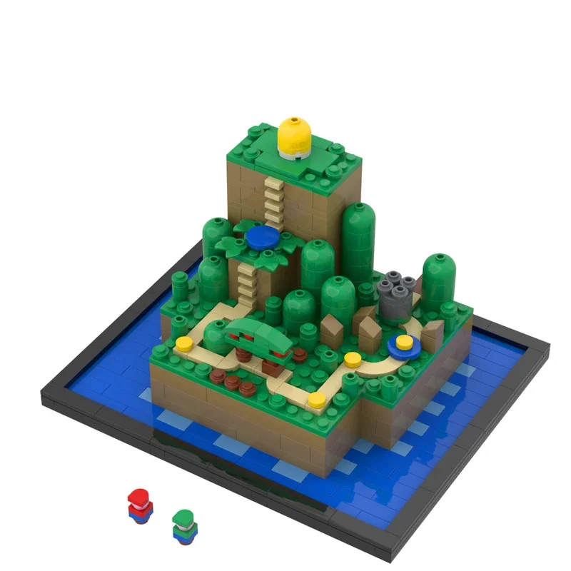 

391 деталь MOC World - Конструктор «Остров Йоши: Итальянский сантехник» — Рождественский подарок для детей, вдохновляющий на безграничную творческую активность