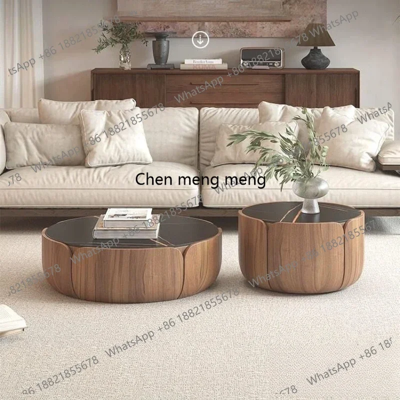 X188 Minimalist Italian Coffee Tables Marble Featuring Artistic Round Coffee Tables Living Room High-end Home Furniture