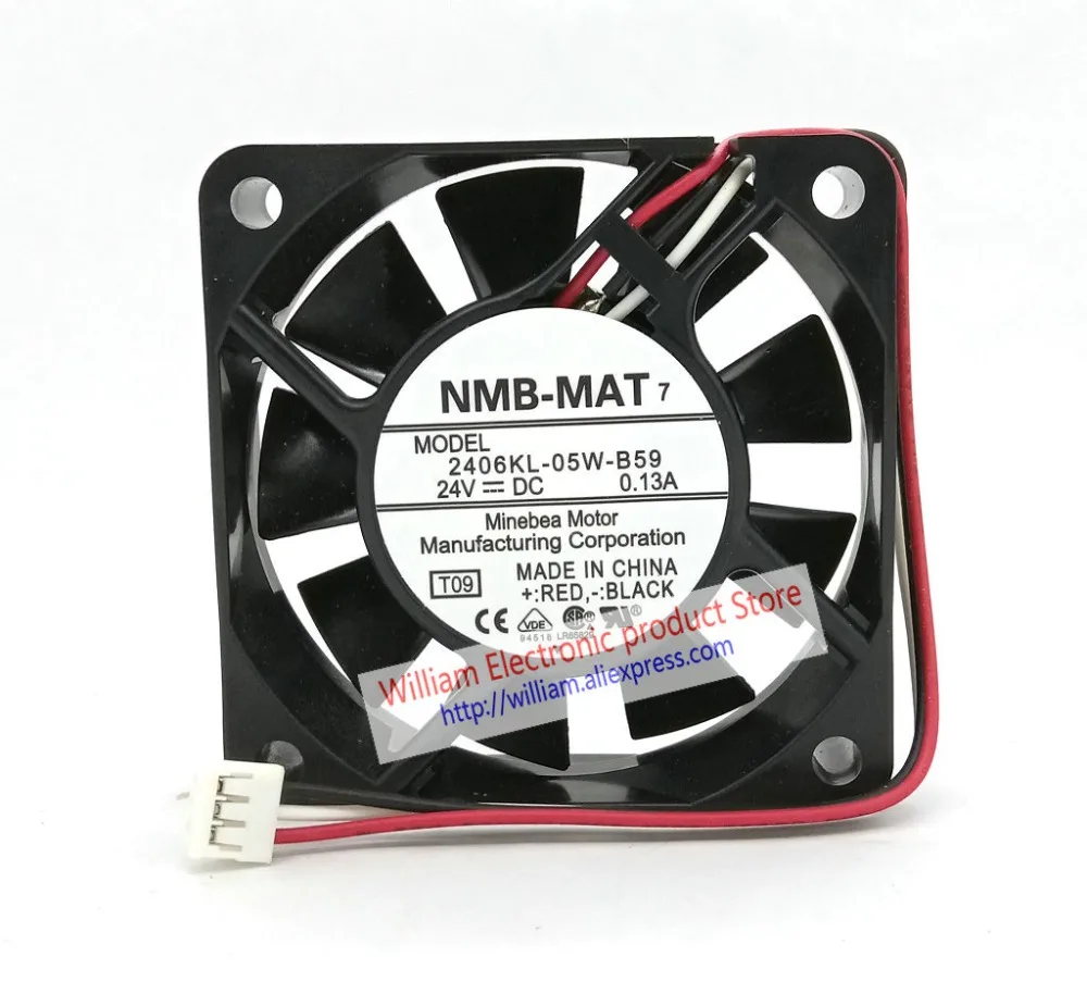New Cooling fan for Inverter 2406KL-05W-B59 DC24V 0.13A 60x60x15MM 6cm 3Lines Alarm Signal