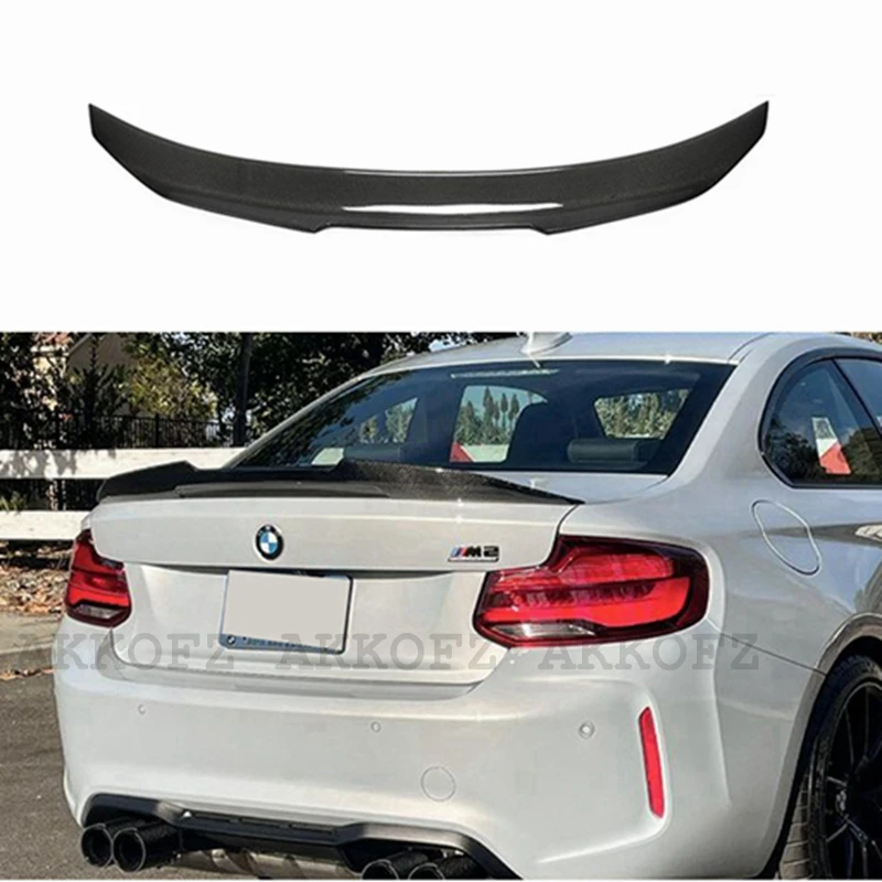 

For BMW 2 Series F22 F23&M2 F87 PSM Style Carbon Fiber Rear Spoiler Trunk Wing 2014-2020 FRP Gloss Black Forged Carbon