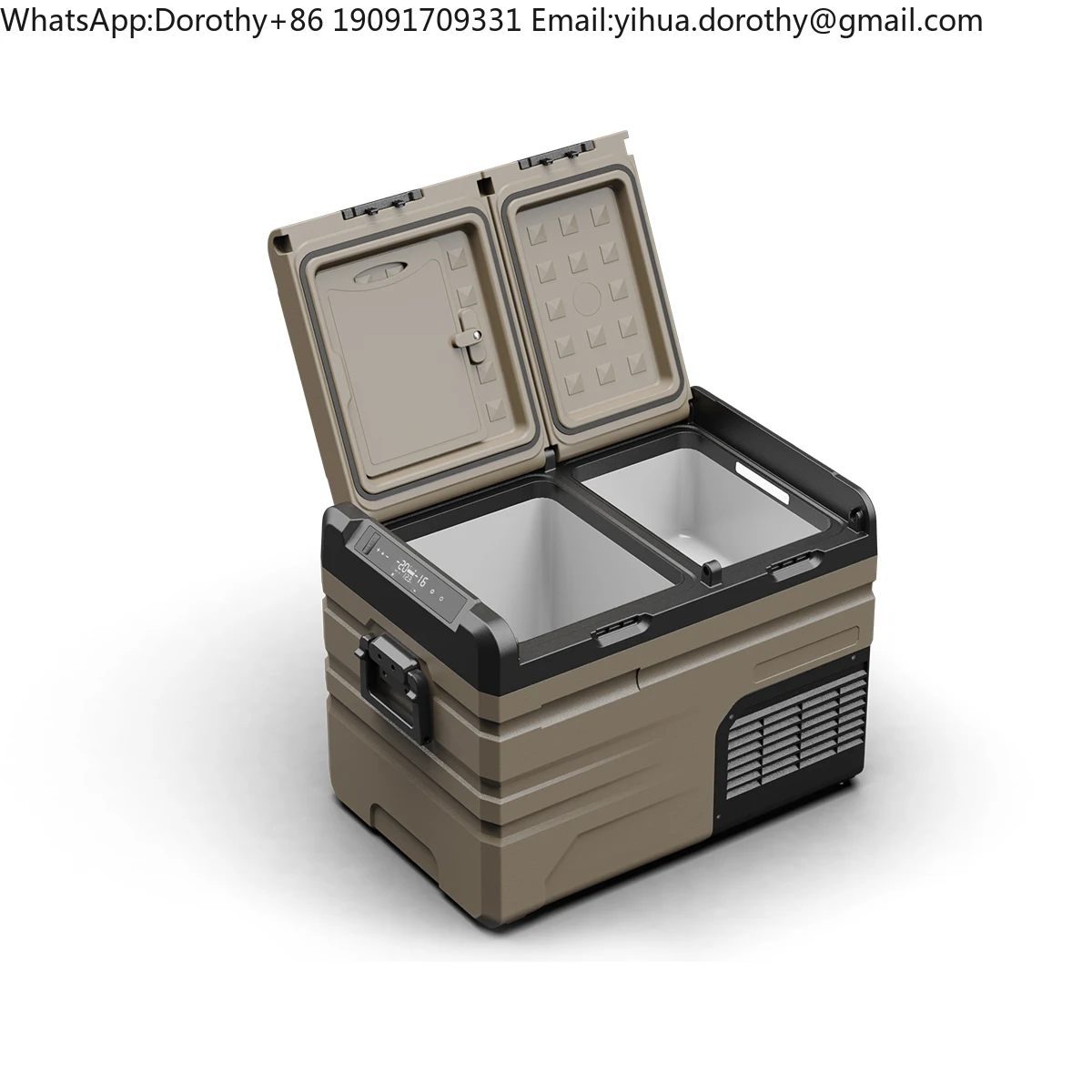 Refrigerador portátil TA35 de energía Solar para coche, Mini refrigerador de Control electrónico de 35L, compresor de 12V y 24V CC, doble zona, para acampar y coche