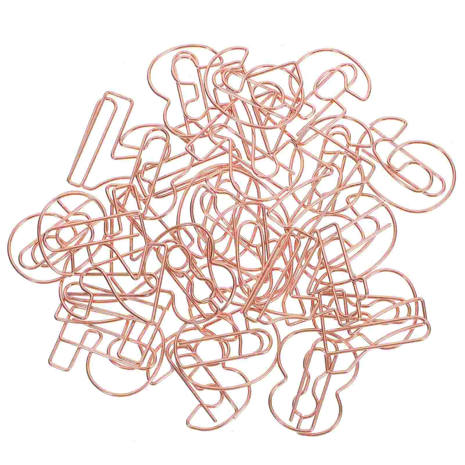 

30 Pcs Digital Paperclip Number Shaped Clips Small Metal Decorative Paperclips Bookmark Plating Ornaments Office