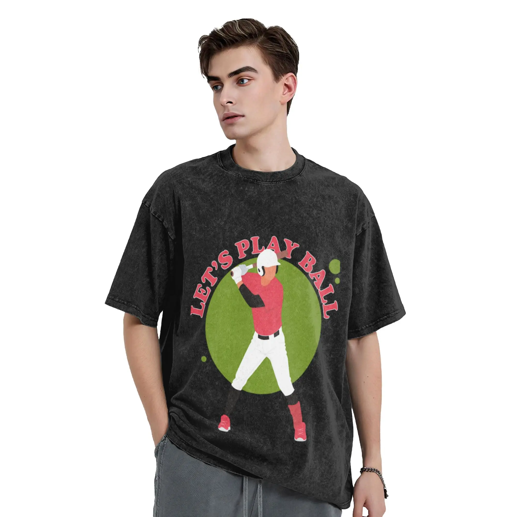 Let s Play Ball Unique Trendy A Vintage Oversized Cotton Unisex T-Shirts