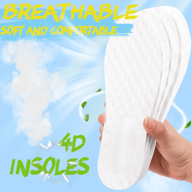 Soft Massage Insoles High Elastic Shock Absorption Pad Breathable Latex Memory Foam Insole Women Men Sport Foot Support Cushions