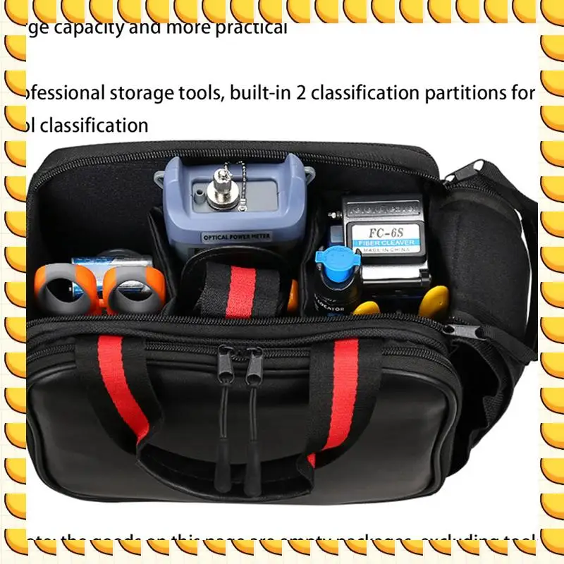 BAAU 2X FTTH Optical Fiber Tool Kit Bag For VFL Power Meter ,Optical Power Meter, Red Light Pen, Cutter Set, Storage Bag