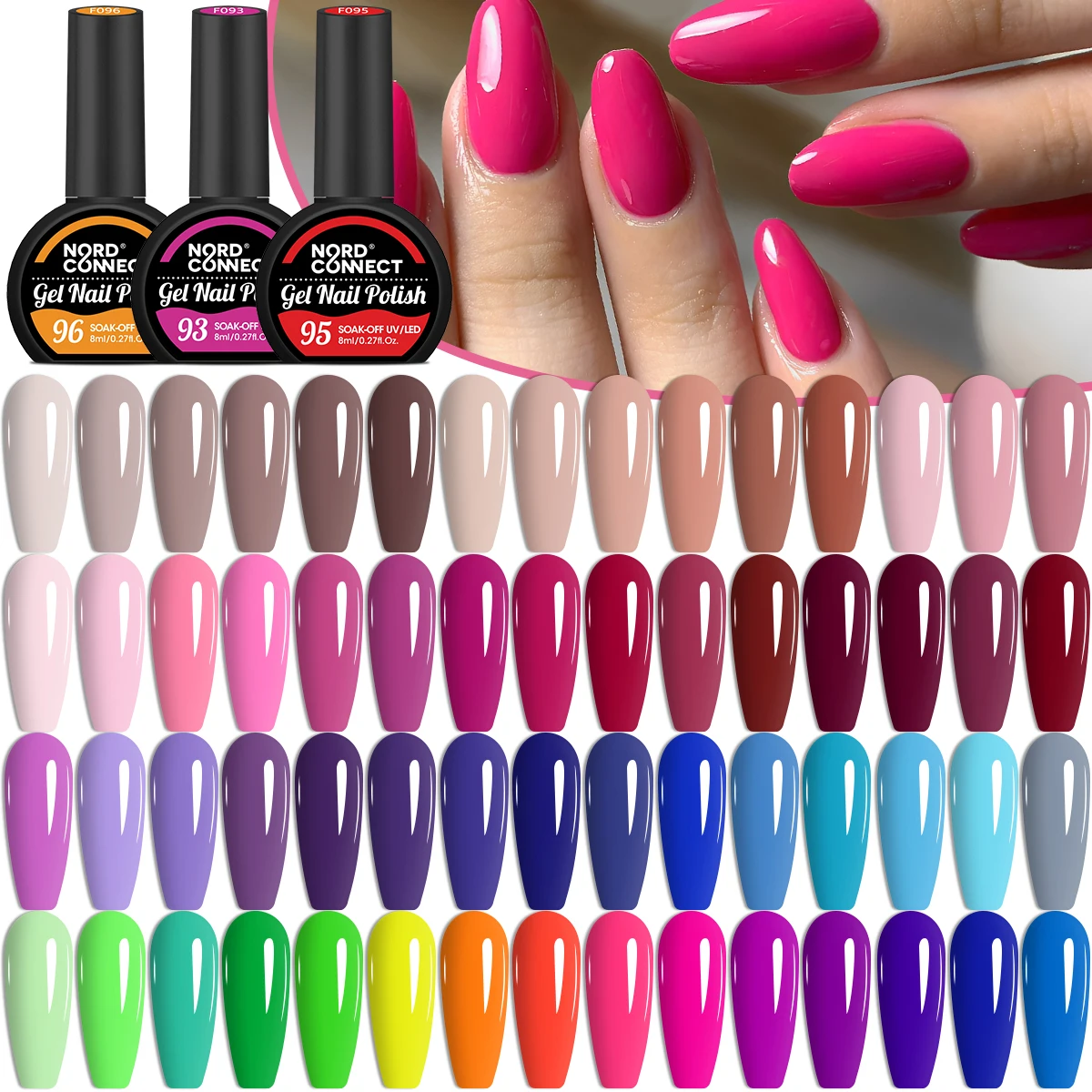 Il set di smalti per unghie gel da 12 pezzi da 8 ml include smalto per unghie gel nudo rosso rosa LED per la casa salone di nail art abbinamenti di colori fai da te rimovibili