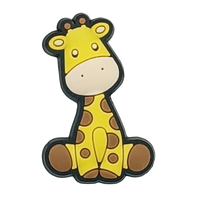 

New 1pcs Cute Animals Giraffe Lion Panda Rabbit croc accessories Shoe Charms for Sandals,kids party favors，accessories wholesale