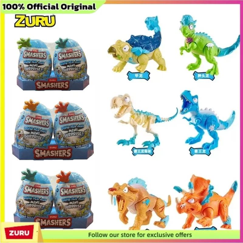 

Zuru Smashers Dino Ice Age Mini Surprise Dinosaur Blind Box Archaeological Egg Blind Box Collectible Surprise Toys Gifts