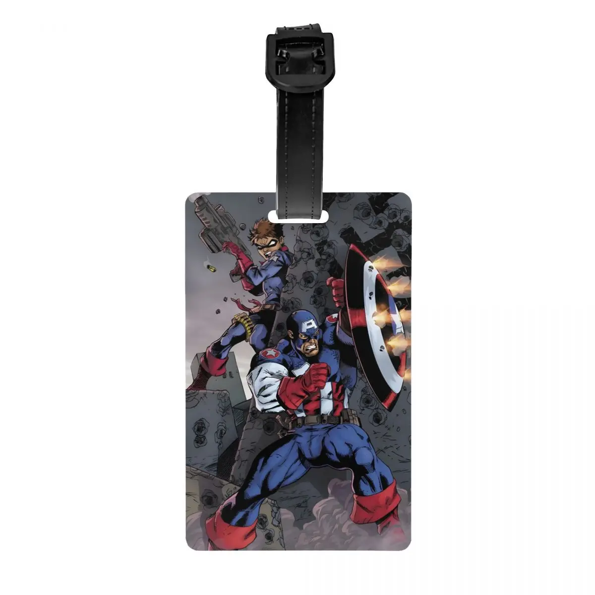 

Изготовленная на заказ багажная бирка «Человек-паук» Капитан Америка для чемоданов, забавные багажные бирки, конфиденциальная обложка, имя, удостоверение личности
