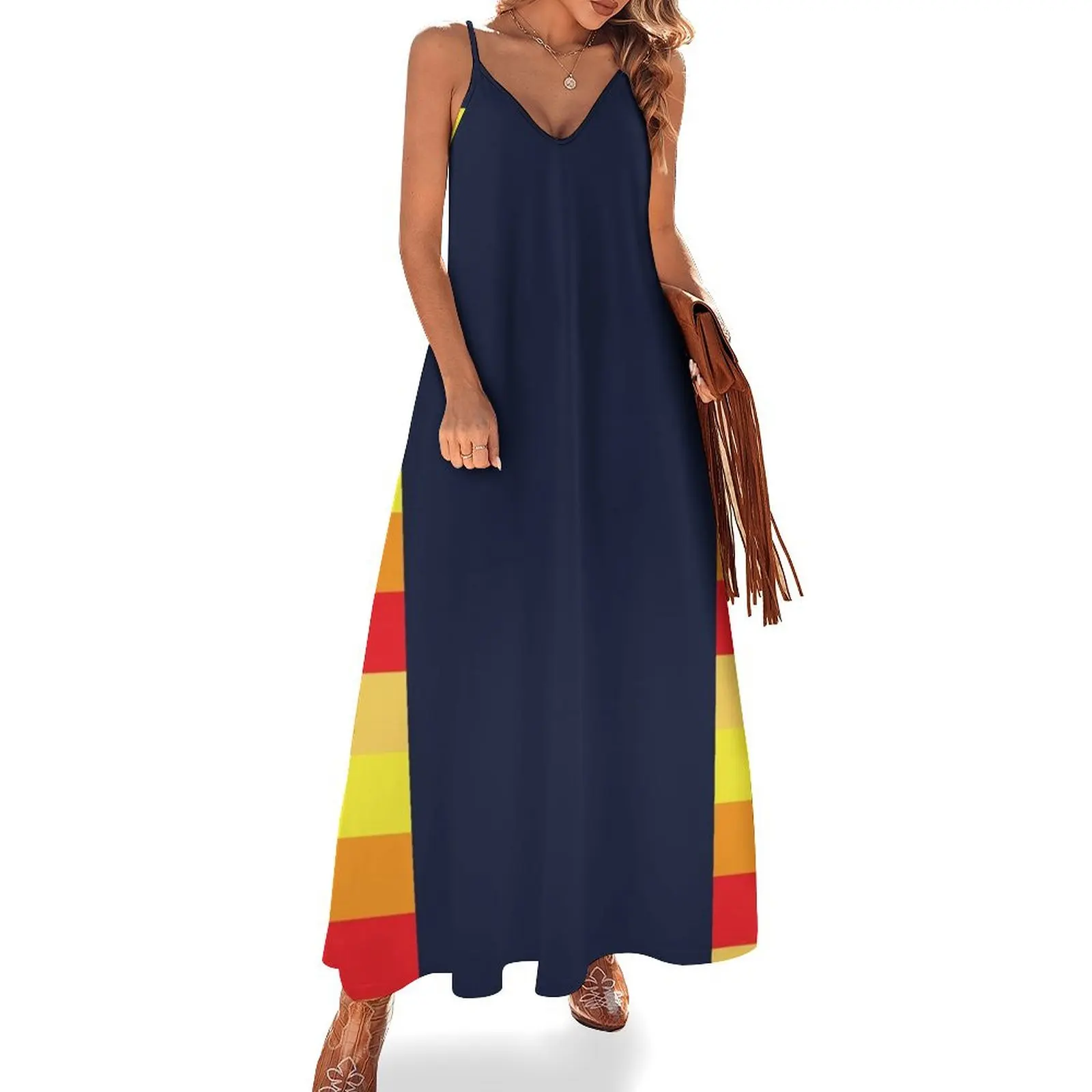 

New Houston Throwback-Texas Champ Jersey Flag Sleeveless Long Dress women clothes Dress