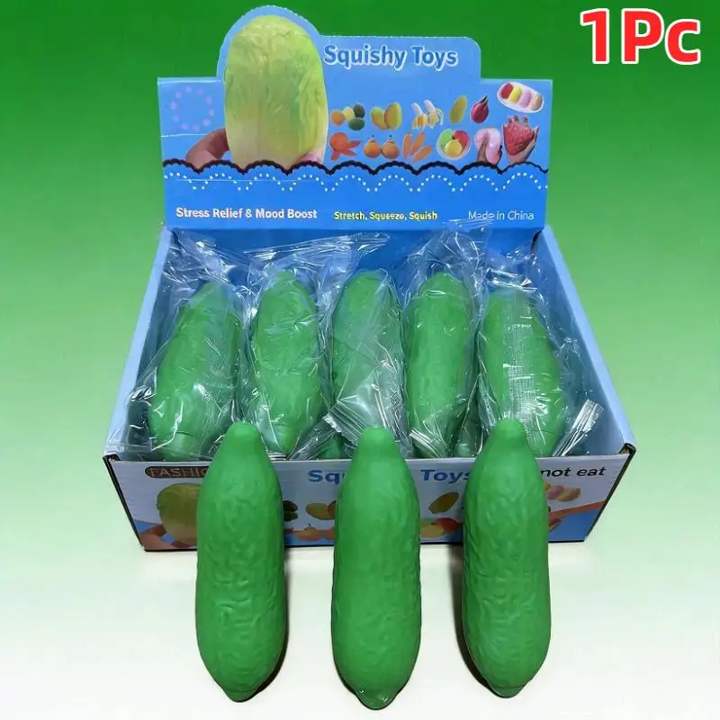 Simulated Cucumber Squeeze Fidget Toy Soft Slow Rebound Stress Reliever 1Pcs Non-Toxic for Kids Adults Office Anxiety Relief