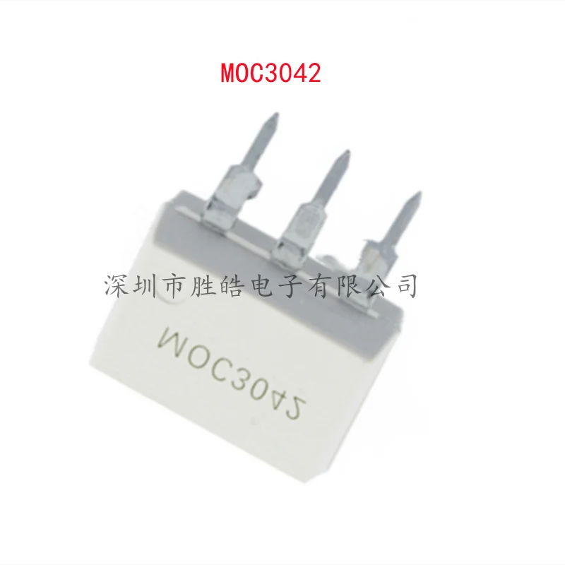 (10PCS)  NEW  MOC3042   3042   Three-Terminal Bidirectional Silicon-Controlled Optocoupler  MOC3042 Optocoupler Isolator   DIP-6