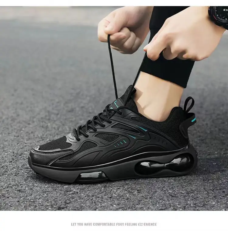 2026 New Trendy Breathable Running Shoes for Men Mesh Upper Thick Bottom Anti-wear Spring Summer Autumn Casual Sports Sneakers view 5