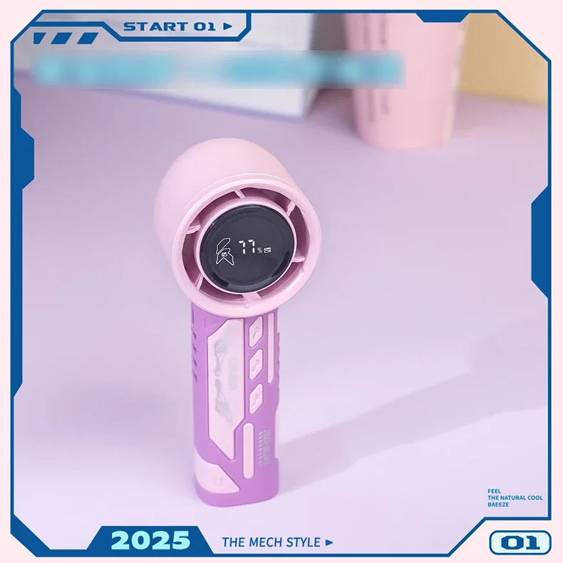 

Высокоскоростной охлаждающий вентилятор для льда, ручной маленький вентилятор в стиле Mecha, зарядка через USB, портативный 199-скоростной электрический вентилятор для улицы