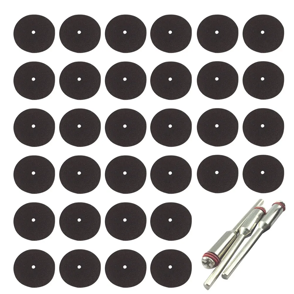 

75pcs Cutting Wheel Resin Cutting Slices Mini Slices for Metal Plastic ( 24mm Blades, 2.35mm Connecting Metal Rods)