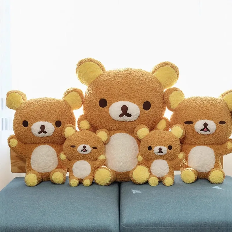 かわいい漫画のリラックマぬいぐるみおもちゃ、心地よい睡眠人形、抱きしめるクマ、柔らかいソファクッション、抱き枕、サプライズガールギフト