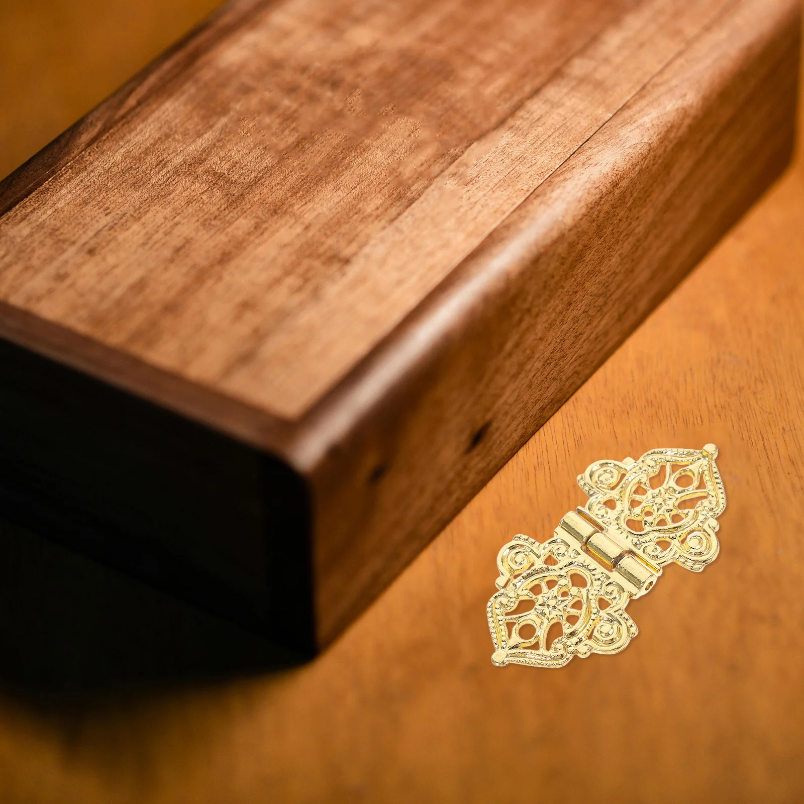 

8pcs Wooden Box Decorative Hinges Vintage Metal Hinges For Jewelry Boxes Storage Chests Cabinet Lid Support Hardware Accessories