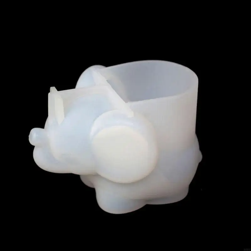 

A9BF Makup Egg Holder Resin Mold Elephant Display Resin Tray Molds with Lid Resin Box