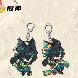 Game Genshin Impact Kinich Keychain Man Key Chain Women Accessories Cute Bag Pendant Key Ring Acrylic Cartoon Friends Gifts